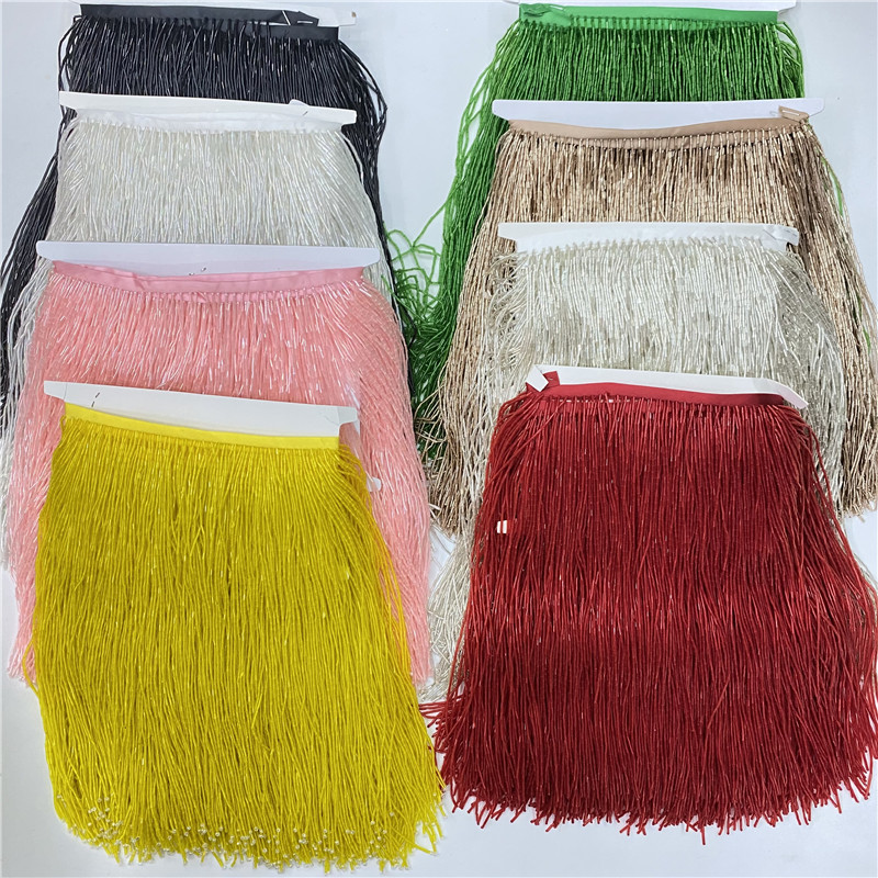 Beaded Trim Fringe - 2 متر/مجموعة 30 سنتيمتر واسعة عالية