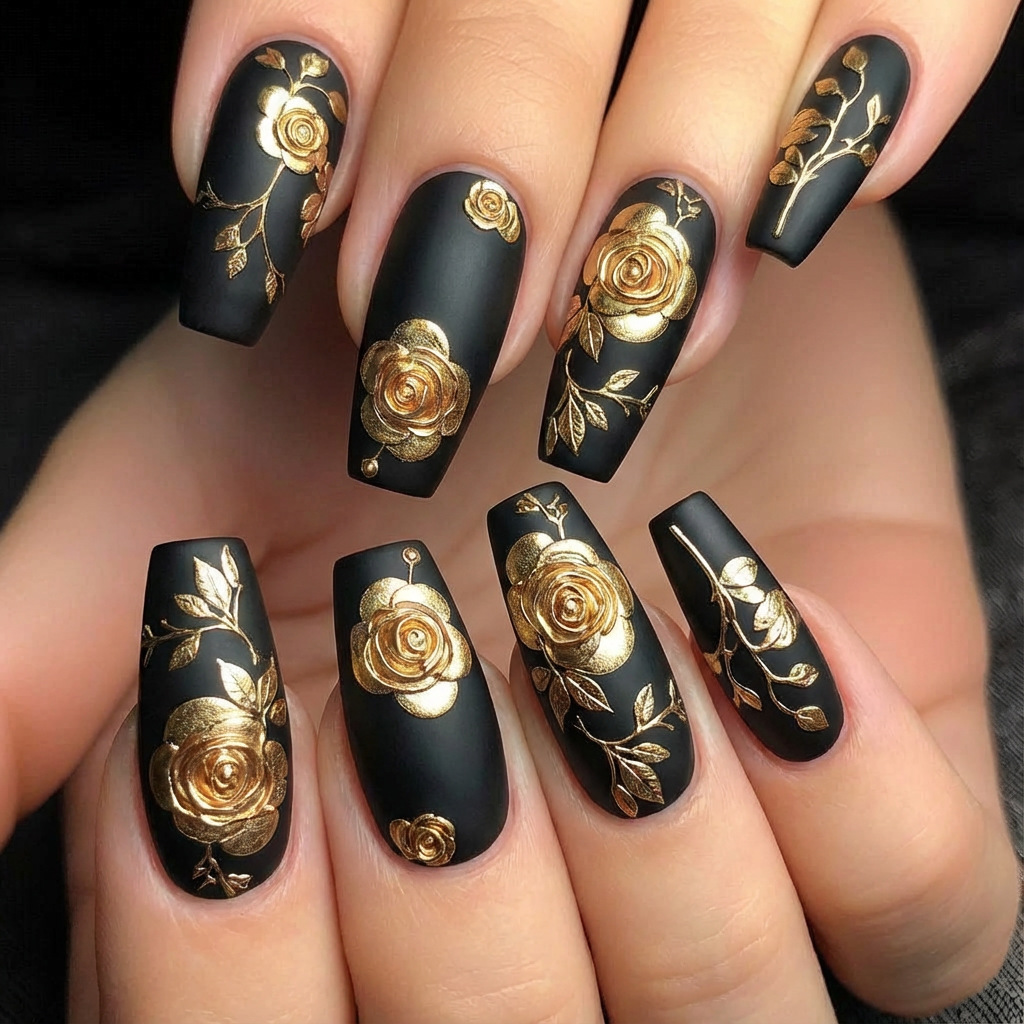 Embroidery Embellishments - أظافر صناعية ثلاثية الأبعاد للنساء والفتيات