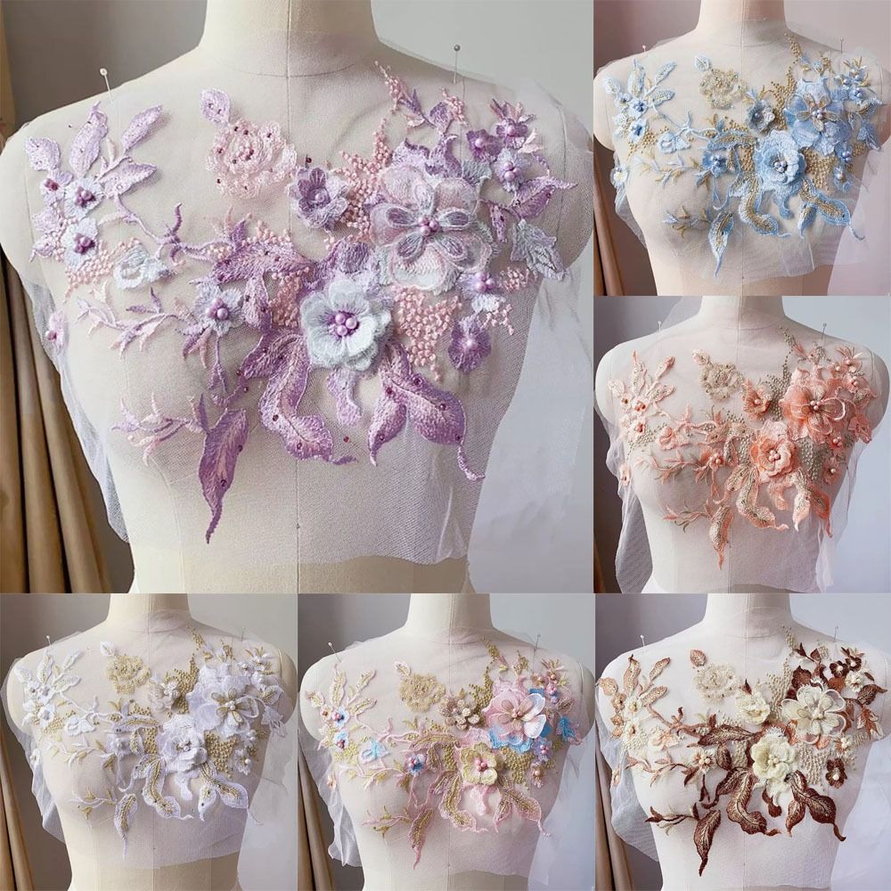Applique Patch Flower - رقعات تطريز أنيقة وملونة بالترتر على