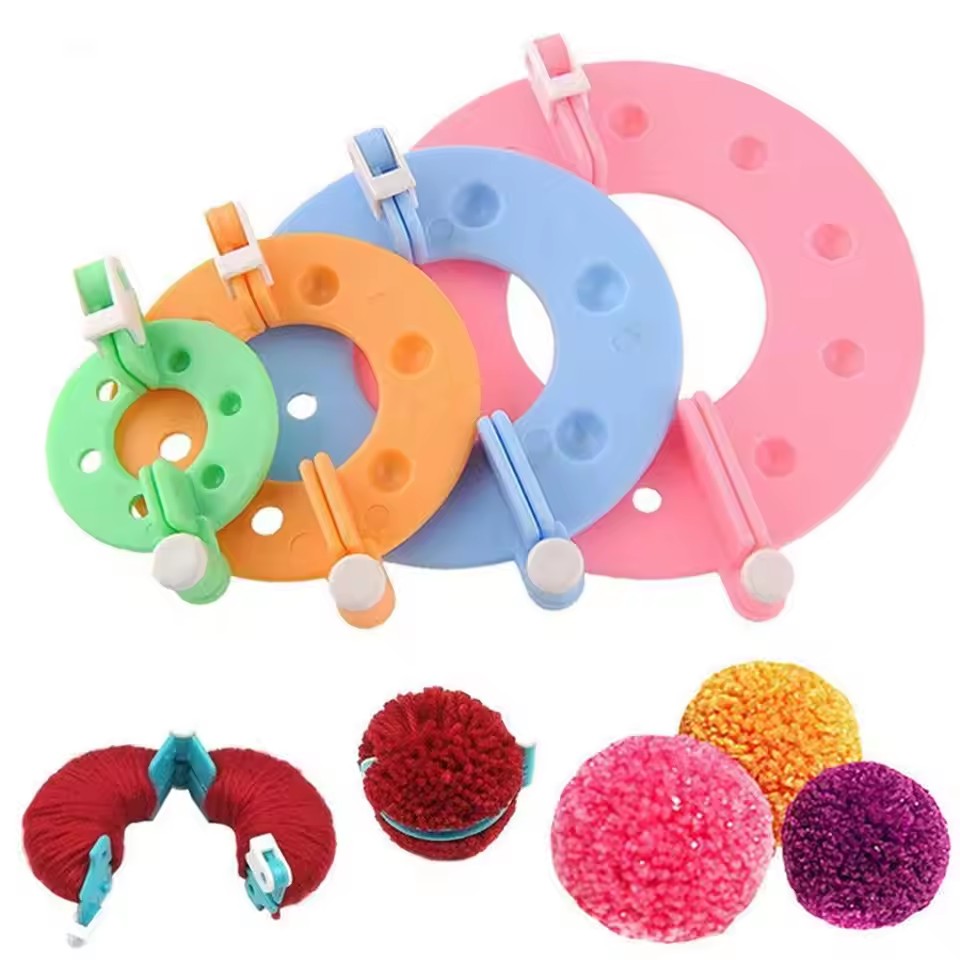 Pom Pom Maker Tool - طقم صنع كرات الفرو 8 قطع