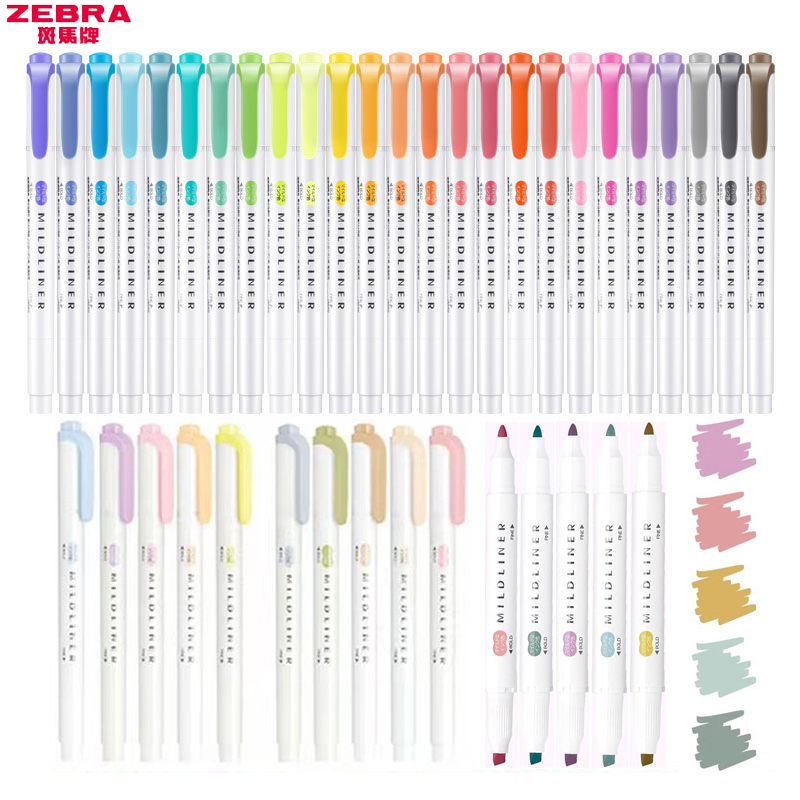 Zebra Pen Sarasa - 1/3 قطعة أقلام تمييز زيبرا ميللينر