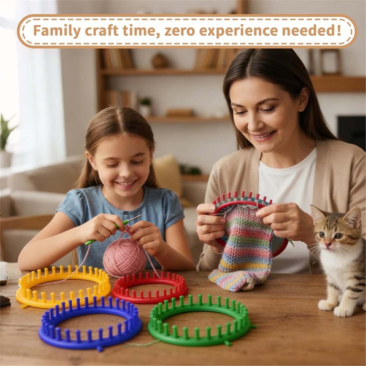 Pom Pom Maker Tool - طقم حياكة خفيف الوزن مع أداة