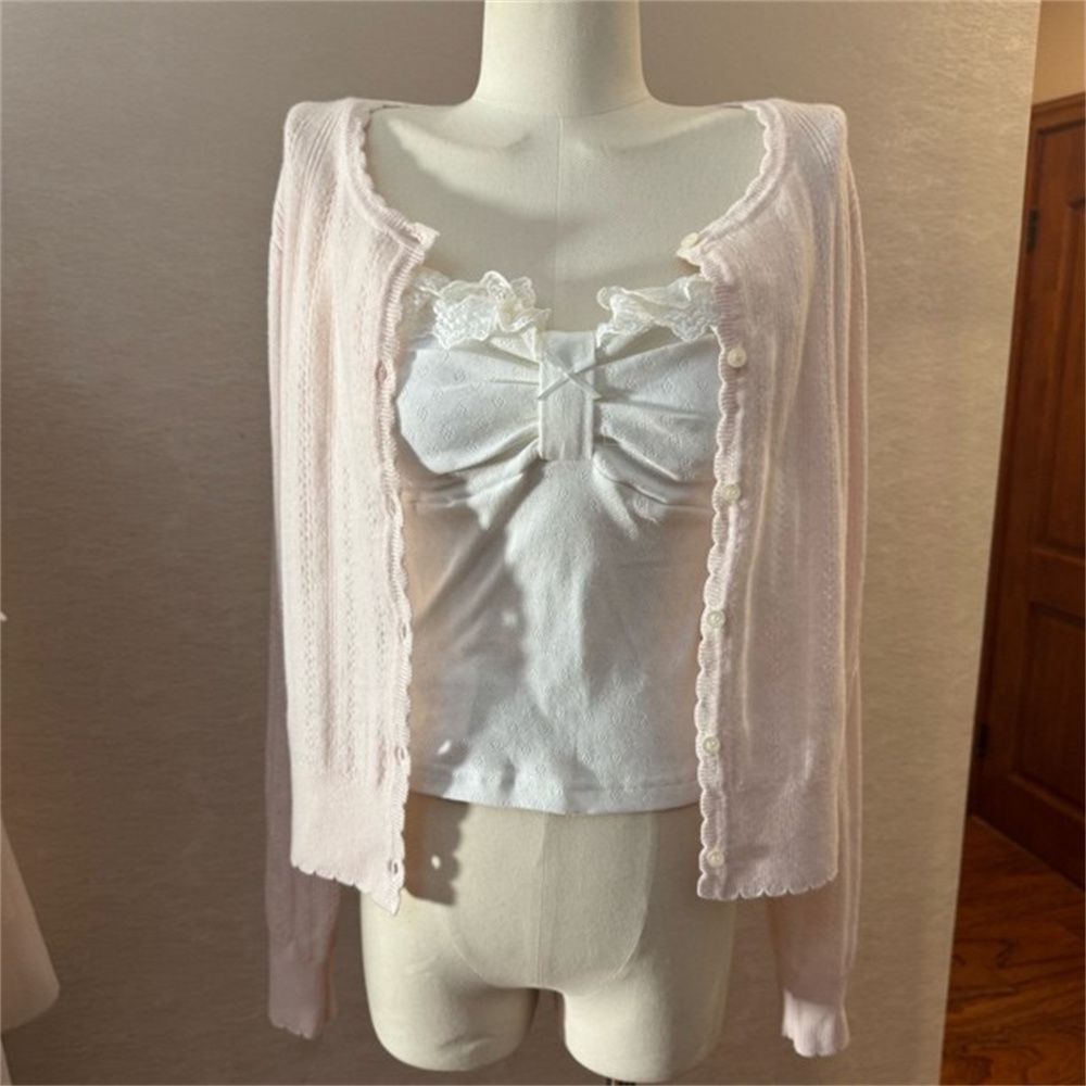 طقم أنيق بأسلوب فرنسي يتكون من - مراجعة Elastic Lace Trim وسعره