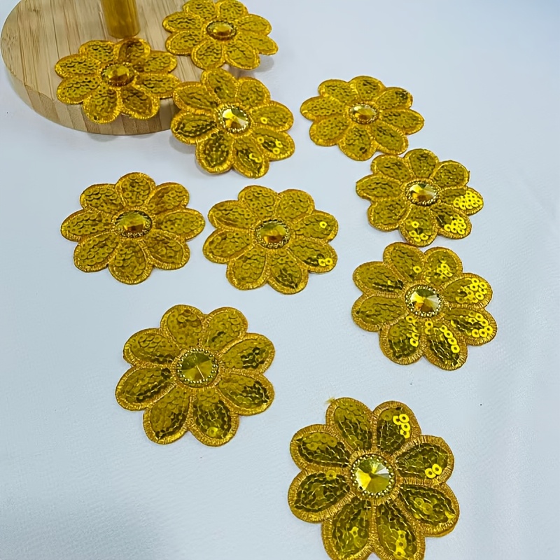 10 قطع من الرقع الزهرية المزين - مراجعة Applique Patch Flower وسعره