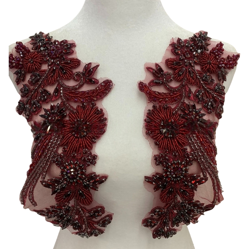 49MC التطريز الخرز زين القمح ا - مراجعة Applique Patch Flower وسعره