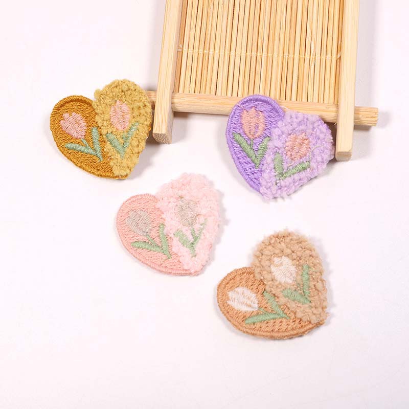 صوف قطيفة حب زينة زهور ، لوازم - مراجعة Applique Patch Flower وسعره