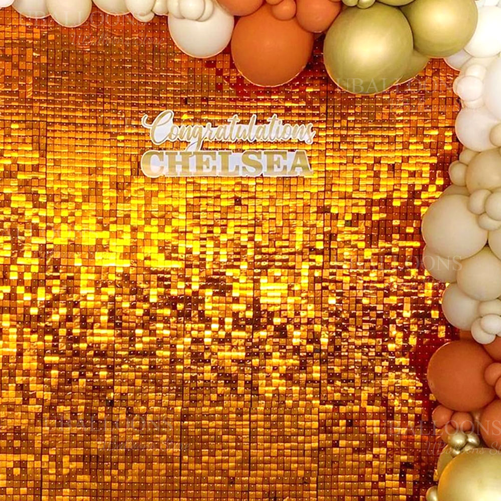 مشرق البرتقال لامع جدار خلفية  - مراجعة Sequin Fabric Panel وسعره