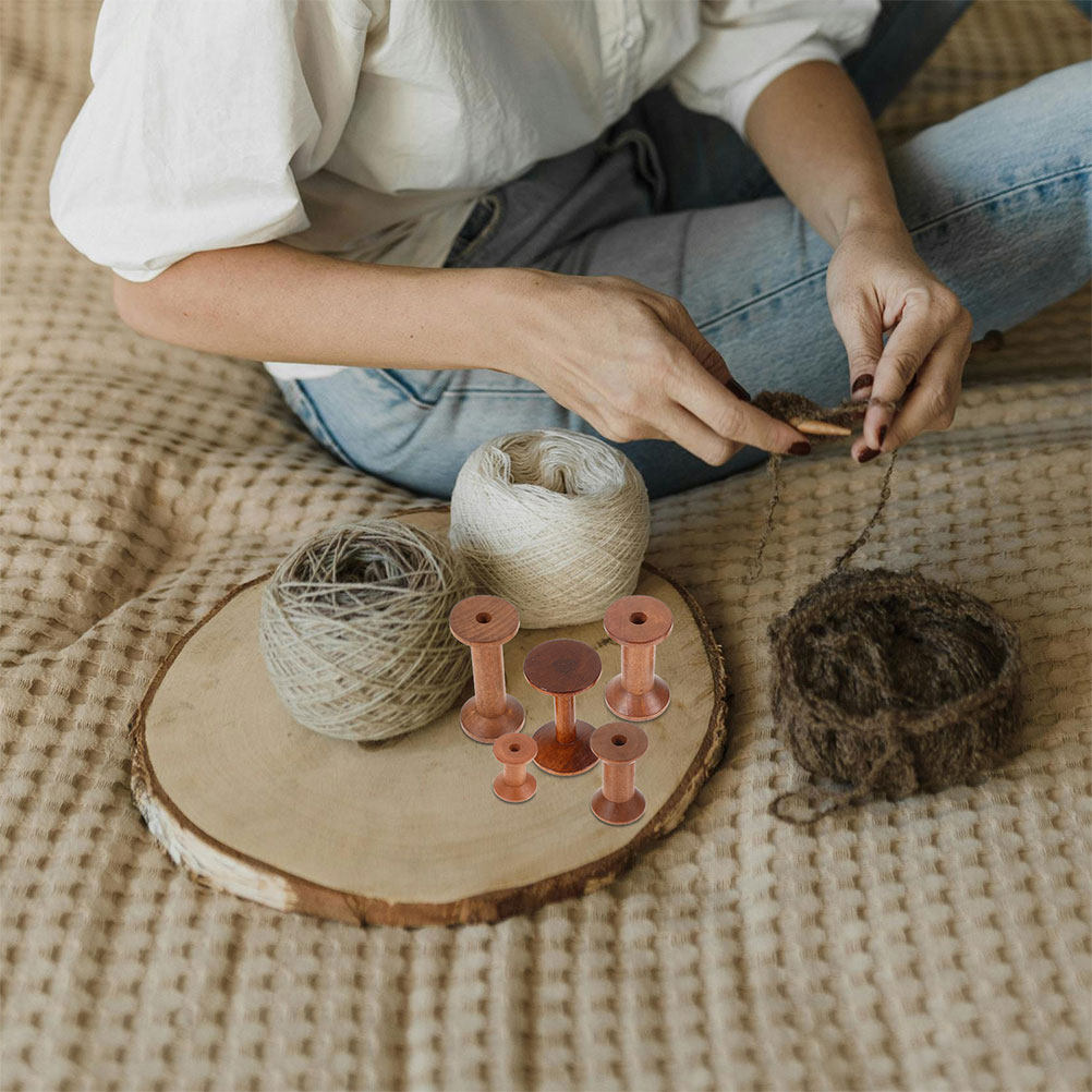 مجموعة من 7 بكرات خشبية لتنظيم - مراجعة Embroidery Craft وسعره