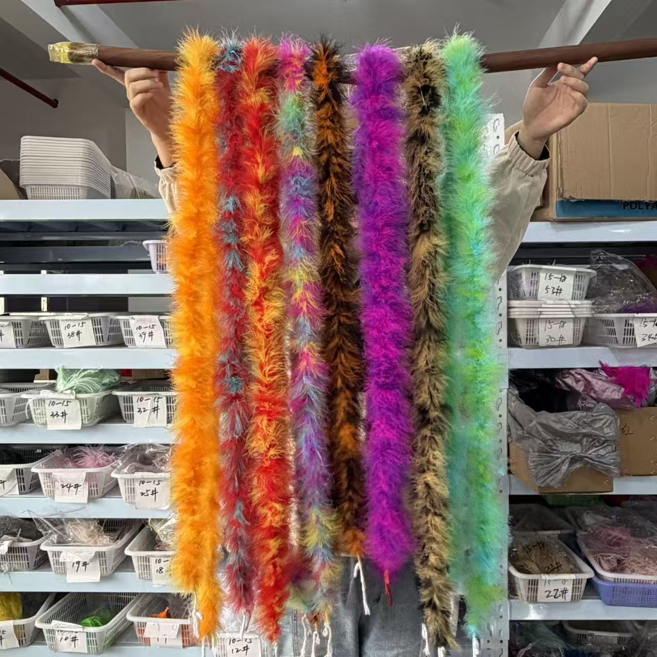 ريش مارابو متعدد الألوان بطول  - مراجعة Feather Trim Marabou وسعره