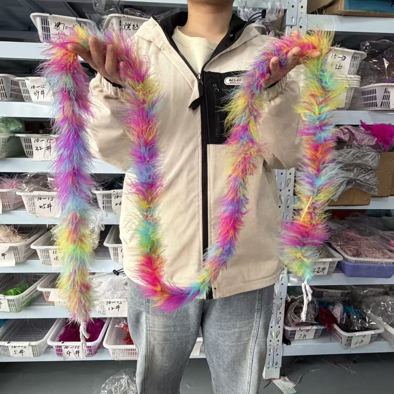 ريش مارابو متعدد الألوان بطول  - مراجعة Feather Trim Marabou وسعره