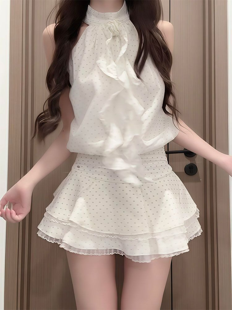 طقم نسائي فرنسي من قطعتين بنقش - مراجعة Elastic Lace Trim وسعره