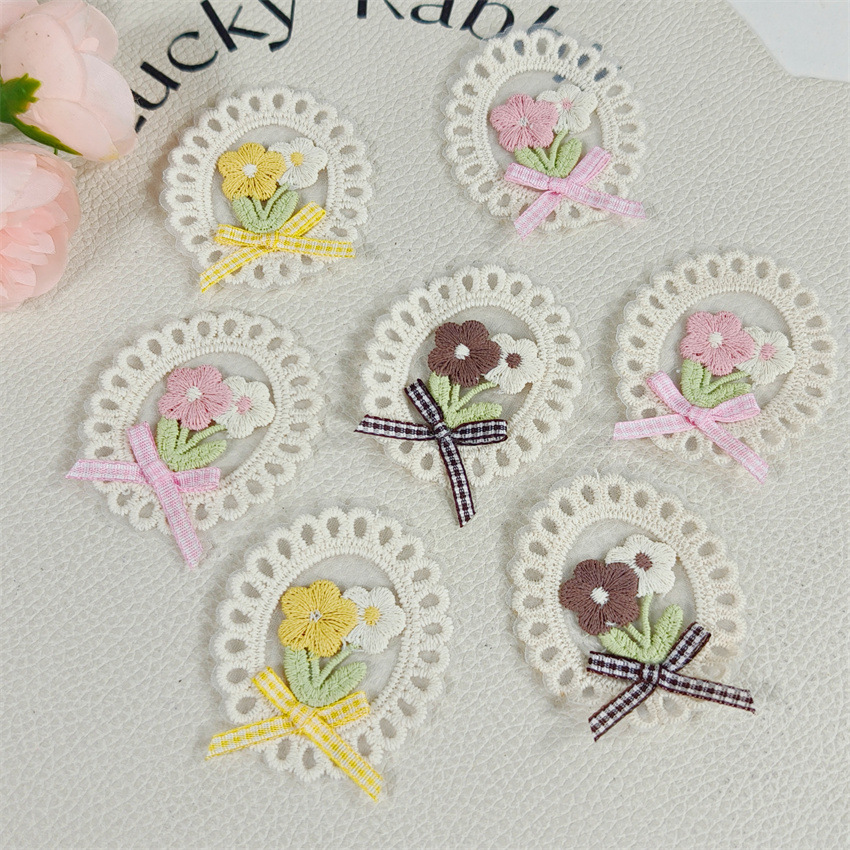 10 قطع جديدة بتصميم ربيعي صيفي - مراجعة Applique Patch Flower وسعره
