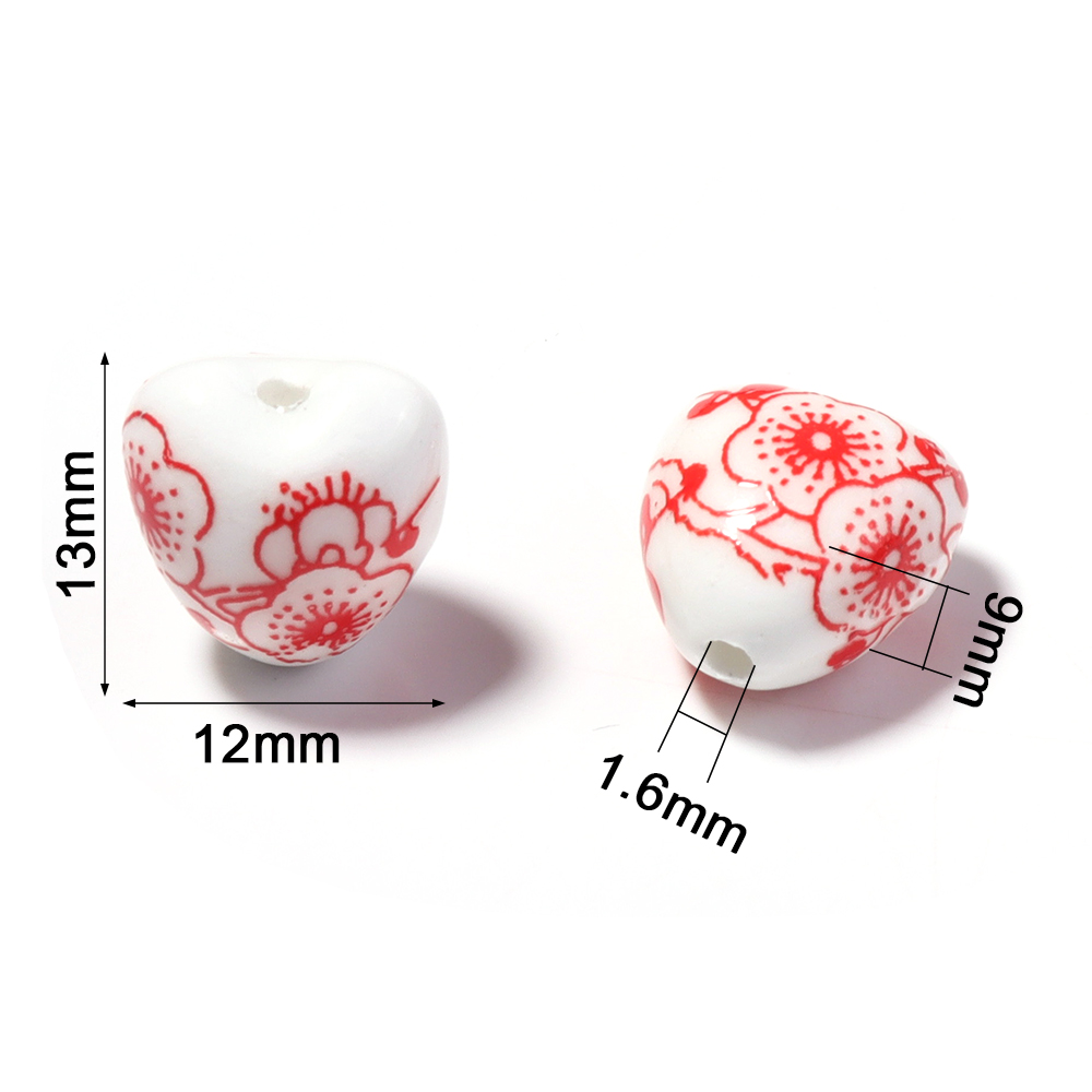 10pcs 12x13mm قلب شكل أنماط ال - مراجعة Embellishment Crafts وسعره