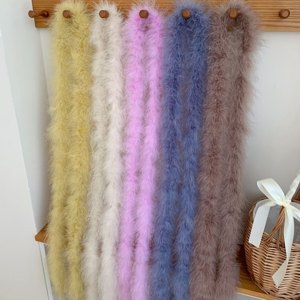 2 متر مارابو ريشة بوا الكفة قط - مراجعة Feather Trim Marabou وسعره