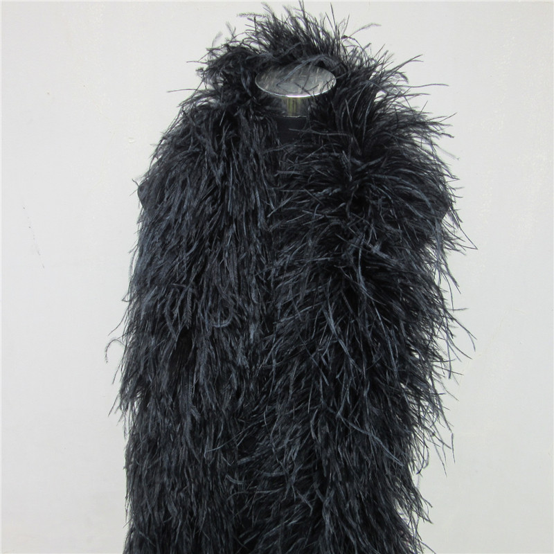 2 متر 6 طبقة بيضاء ريش النعام  - مراجعة Feather Trim Marabou وسعره