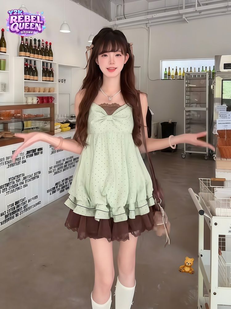 فستان كاميسول كوري حلو بنقاط ا - مراجعة Elastic Lace Trim وسعره